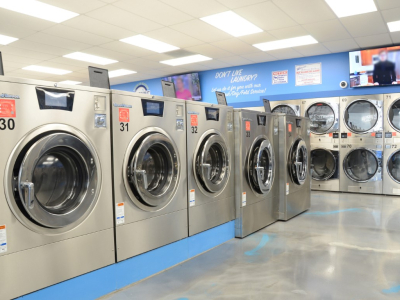 Loads of Clothes Laundromat Donelson 07 - Washers, Dryers & TV - section of store - 2