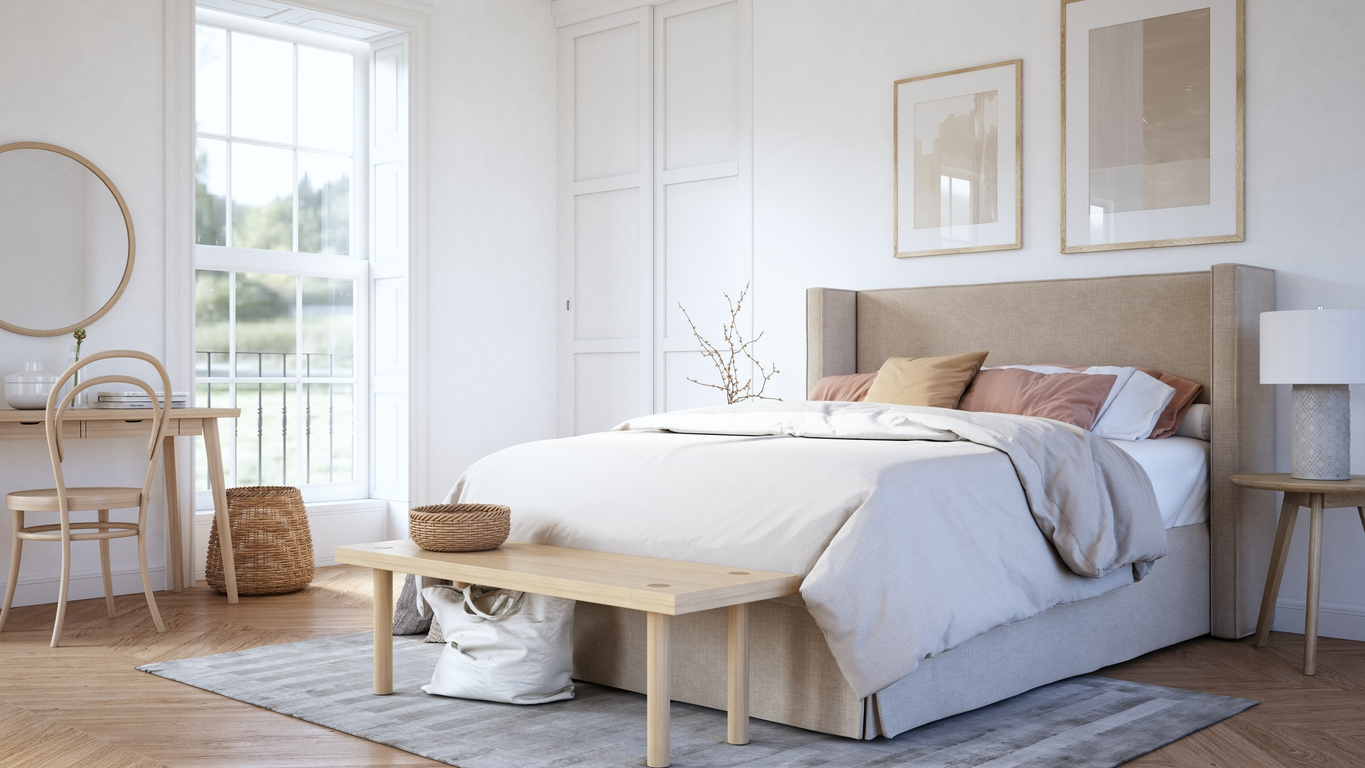 Ropa de cama blanca y limpia, cuidadosamente colocada sobre una cama bien hecha, para un sueño reparador y saludable